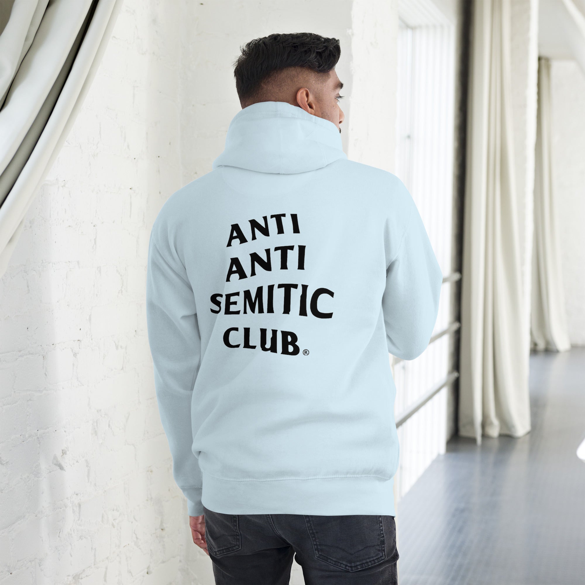 Anti social social club baby blue hoodie best sale